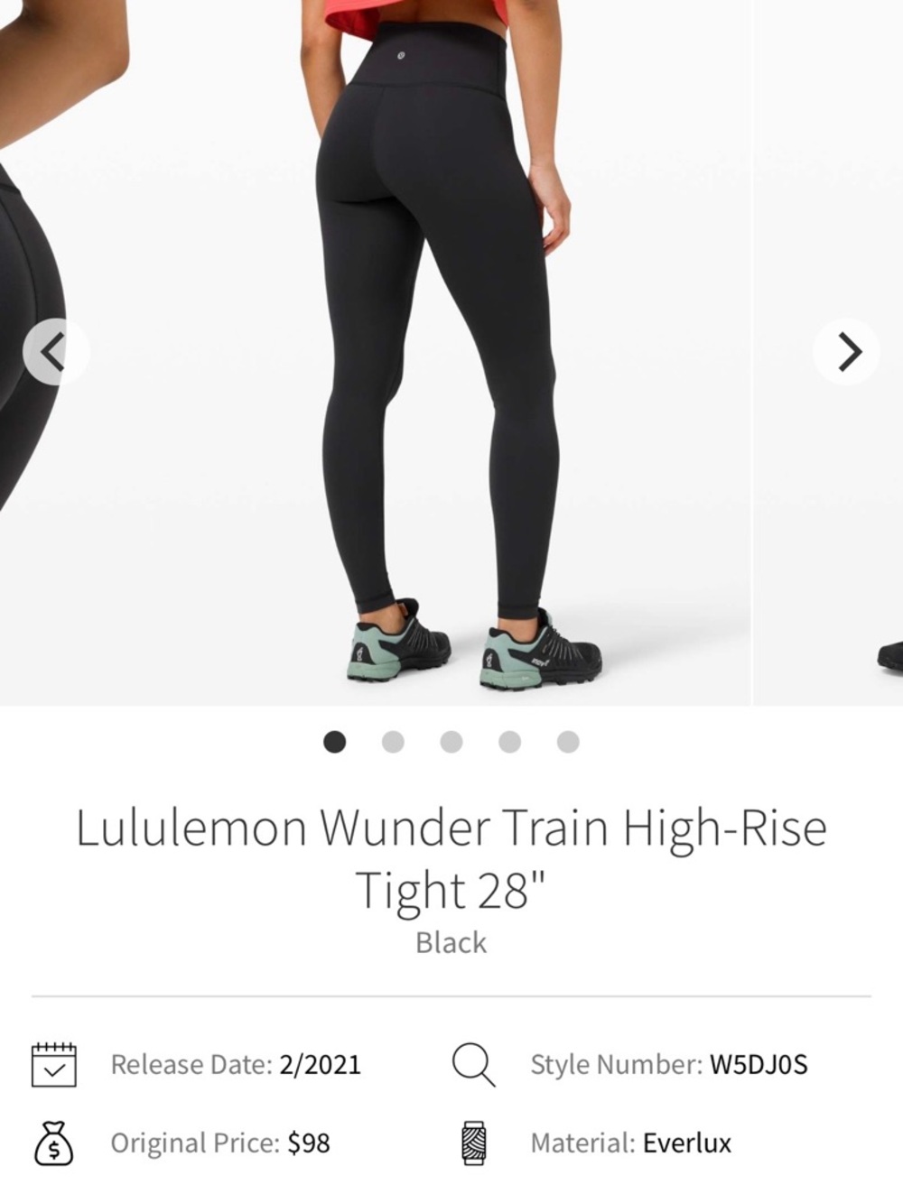 lululemon athletica Wunder Train High-Rise Tight 28" - Black